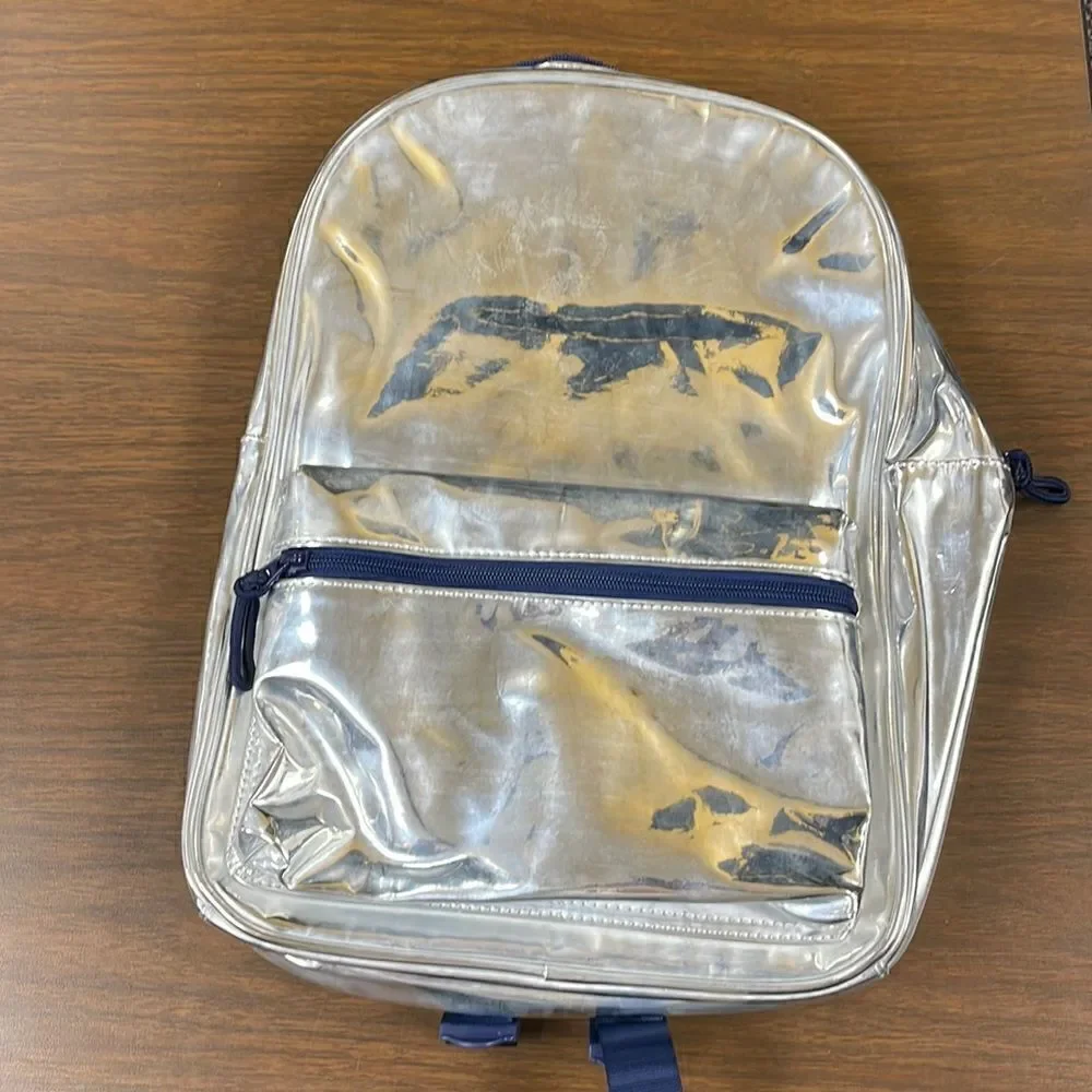 J. Crew Girls' backpack in metallic fabric*